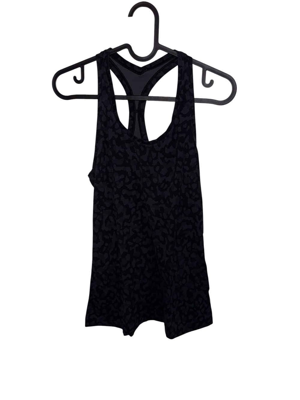 Lululemon Black Leopard Racerback Tank Top No Size Dot - Picture 9 of 9